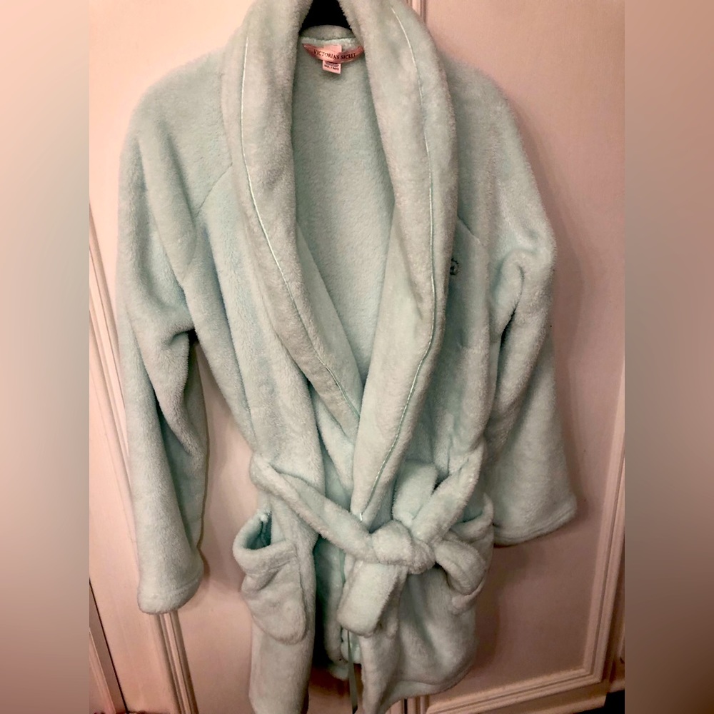 Victoria’s Secret Angel plush bath robe mint green
